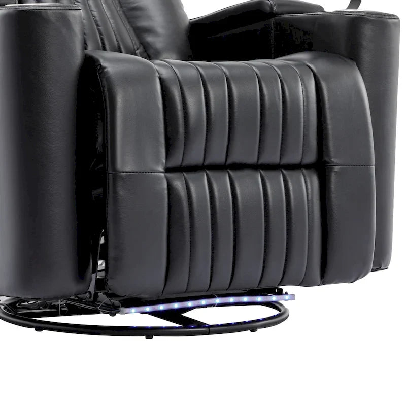 Fauteuil inclinable motorisé de cinéma maison multifonctionnel pivotant à 270°