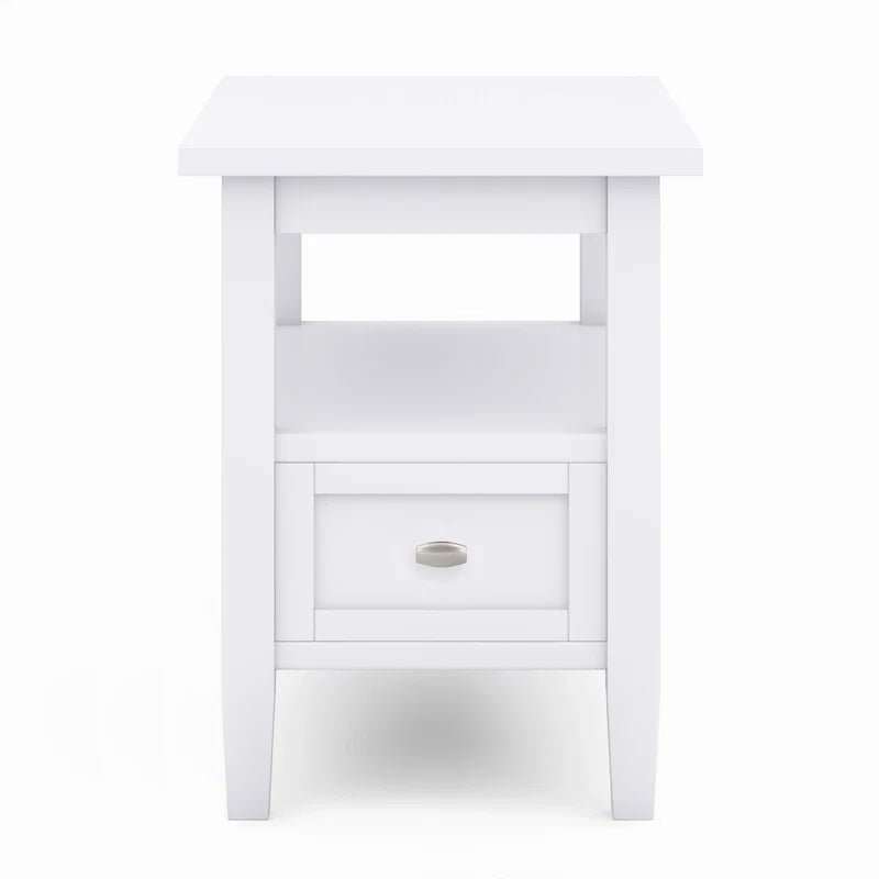 WYNDENHALL Norfolk Table d'appoint étroite de style transitionnel rectangulaire en bois massif, 35,5 cm de large – 35,5 cm de large
