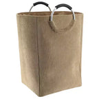Panier à linge en velours côtelé 55L Beige sable