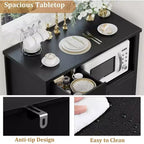Meuble de rangement pour micro-ondes de cuisine avec 3 portes, 1 tiroir et étagères réglables, Armoire de rangement pour garde-manger