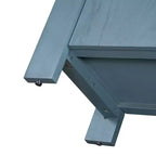 Bahut de ferme à 4 portes avec étagères réglables pour salle à manger et cuisine, bleu marine