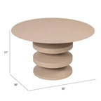 Table Basse Accordéon Métal, Beige