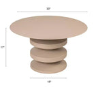 Table Basse Accordéon Métal, Beige