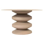 Table Basse Accordéon Métal, Beige
