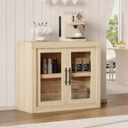 Bahut moderne de 89,9 cm avec 2 portes – Meuble de bar en bois, buffet autoportant, console multimédia et crédence pour salon, cuisine ou couloir