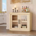 Bahut moderne de 89,9 cm avec 2 portes – Meuble de bar en bois, buffet autoportant, console multimédia et crédence pour salon, cuisine ou couloir