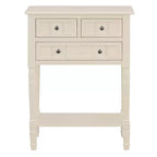 Bellemave Narrow Console Table, Slim Sofa Table with Three Storage Drawers and Bottom Shelf ,Beige