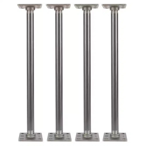 Pipe Decor 3/4 in. x 18 in. Square Flange Pipe Table Legs - 4 Pack