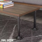 Pieds de table à bride carrée 3/4 po x 18 po – Paquet de 4