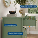 Commode Blanche Cannelée pour Chambre, Tour de Rangement Haute de 43 po avec 5 Tiroirs, Commode Moderne, Unité de Rangement pour Placard, Entrée