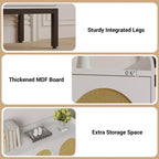 Buffet en rotin à 3 portes avec rangement, meuble de rangement pour chaussures en bois autoportant avec étagère réglable, meuble à chaussures étroit pour entrée