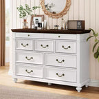 Commode de ferme à 9 tiroirs de 120 cm de large pour chambre à coucher et salon