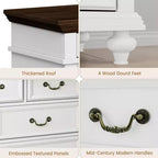 Commode de ferme à 9 tiroirs de 120 cm de large pour chambre à coucher et salon