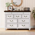 Commode de ferme à 9 tiroirs de 120 cm de large pour chambre à coucher et salon
