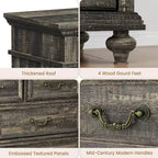 Commode de ferme à 9 tiroirs de 120 cm de large pour chambre à coucher et salon
