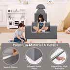 Canapé modulaire pour enfants et tout-petits, ensemble de canapés de jeu en mousse avec coussins détachables, canapé souple convertible pour chambre ou salle de jeux