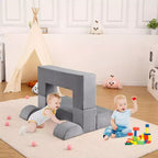 Canapé modulaire pour enfants et tout-petits, ensemble de canapés de jeu en mousse avec coussins détachables, canapé souple convertible pour chambre ou salle de jeux