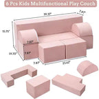 Canapé modulaire pour enfants et tout-petits, ensemble de canapés de jeu en mousse avec coussins détachables, canapé souple convertible pour chambre ou salle de jeux
