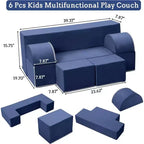 Canapé modulaire pour enfants et tout-petits, ensemble de canapés de jeu en mousse avec coussins détachables, canapé souple convertible pour chambre ou salle de jeux