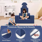 Canapé modulaire pour enfants et tout-petits, ensemble de canapés de jeu en mousse avec coussins détachables, canapé souple convertible pour chambre ou salle de jeux