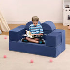 Modular Kids Couch for Toddlers and Kids Foam Play Sofa Set with Detachable Cushions Convertible Soft Couch for Bedroom or Playroom