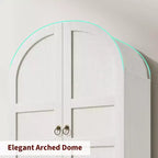 Garde-manger de cuisine, Garde-manger de cuisine haut de 72 po à arche, Armoire en bois polyvalente de style campagnard avec tiroirs, Armoire de style ferme moderne