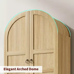 Garde-manger de cuisine, Garde-manger de cuisine haut de 72 po à arche, Armoire en bois polyvalente de style campagnard avec tiroirs, Armoire de style ferme moderne