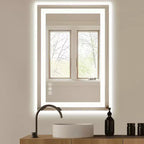 MAYEERTY Anti fog Bathroom Mirror with Dual Source and Three Modes