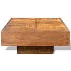 Table basse marron en manguier massif Petite table basse durable