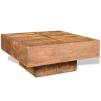Table basse marron en manguier massif Petite table basse durable