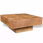 Table basse marron en manguier massif Petite table basse durable