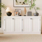 Bahut 4 portes de 160 cm, Buffet de rangement moderne pour le salon, la salle à manger et le bureau