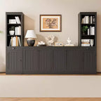 Bahut 4 portes de 160 cm, Buffet de rangement moderne pour le salon, la salle à manger et le bureau