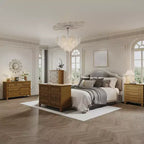 Commode moderne à 3 tiroirs, meuble compact en bois avec poignées métalliques robustes, rangement peu encombrant pour chambre, entrée, couloir