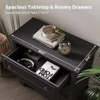 Commode moderne à 3 tiroirs, meuble compact en bois avec poignées métalliques robustes, rangement peu encombrant pour chambre, entrée, couloir