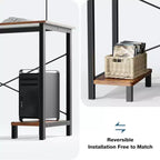 Bureau d'ordinateur d'angle en L de 50 pouces avec étagère de rangement pour UC, avec pochette latérale, pour bureau, salon, bureau d'étude