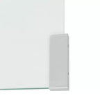 Table basse moderne transparente - Table en verre trempé de sécurité - Meuble compact adapté au salon ou à la chambre à coucher - 19,5x19,7x17,7