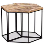 Table basse Bois de manguier Bois de manguier massif, Fer Modulaire moyen