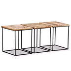 Table basse Bois de manguier Bois de manguier massif, Fer Modulaire moyen