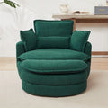 Fauteuil pivotant surdimensionné avec pouf de rangement lune et 4 oreillers