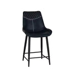 Linon Elder Upholstered Counter Height Barstool Blue
