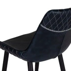 Tabouret de bar rembourré hauteur comptoir bleu