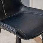 Tabouret de bar rembourré hauteur comptoir bleu