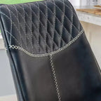 Tabouret de bar rembourré hauteur comptoir bleu