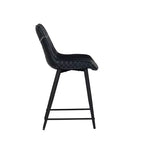 Tabouret de bar rembourré hauteur comptoir bleu