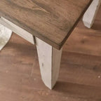 Table basse ivoire/brun clair -.