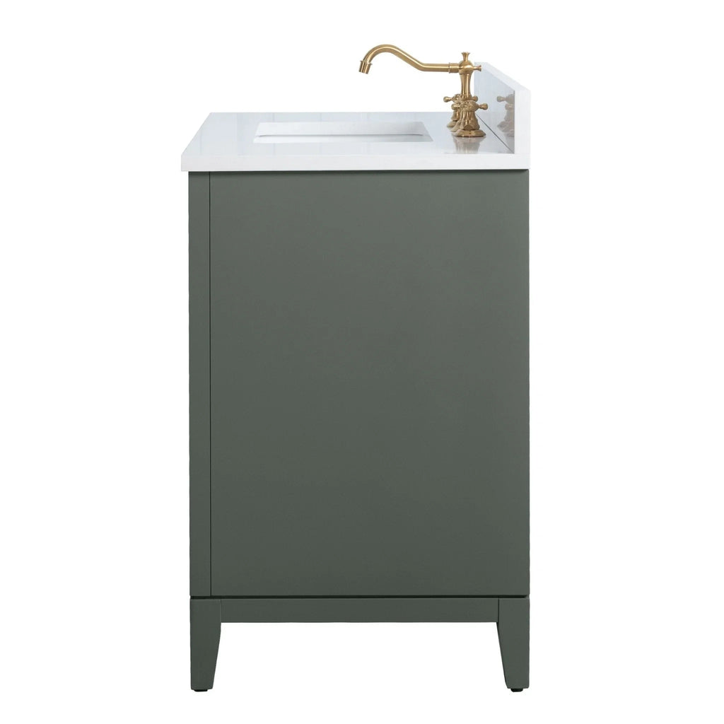 Meuble-lavabo Vanity Art avec évier en céramique et dessus en marbre reconstitué