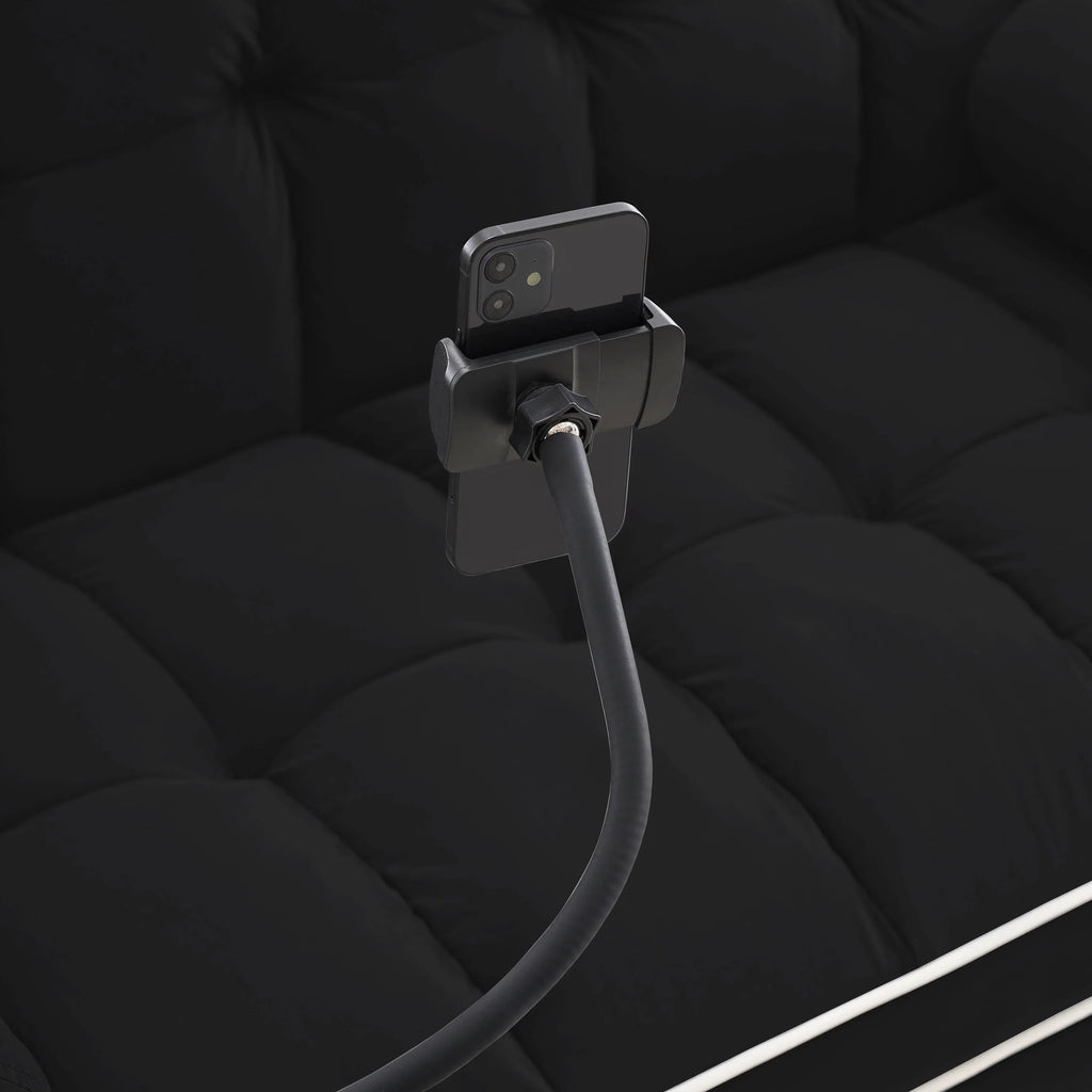 Canapé-lit convertible en velours 55'' 2 places avec lit gigogne, dossier inclinable, poches latérales et support de téléphone