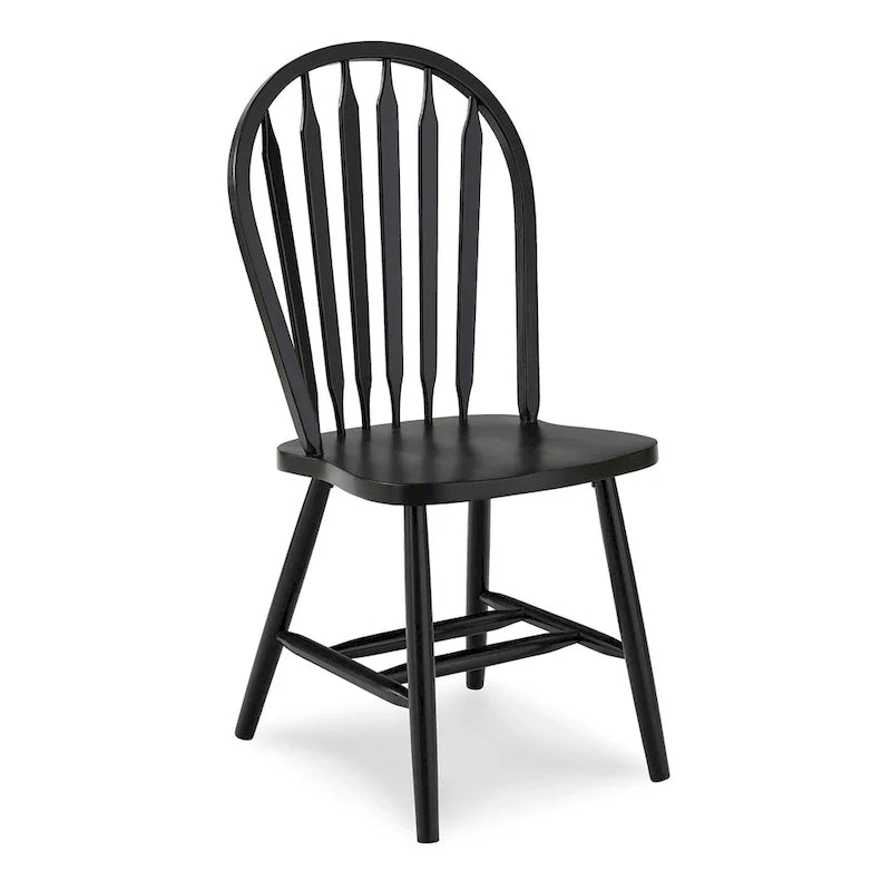 Chaise de salle à manger Windsor Arrowback en bois massif