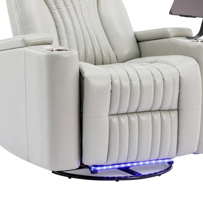 Fauteuil inclinable motorisé de cinéma maison multifonctionnel pivotant à 270°